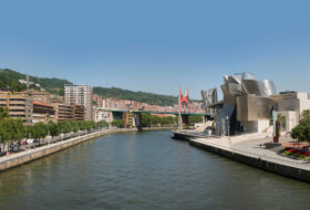 Panoramic view of Bilbao, Spain.