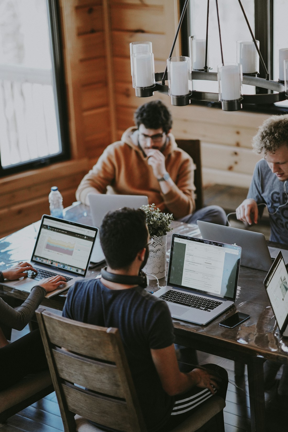 People collaborating in a workshop