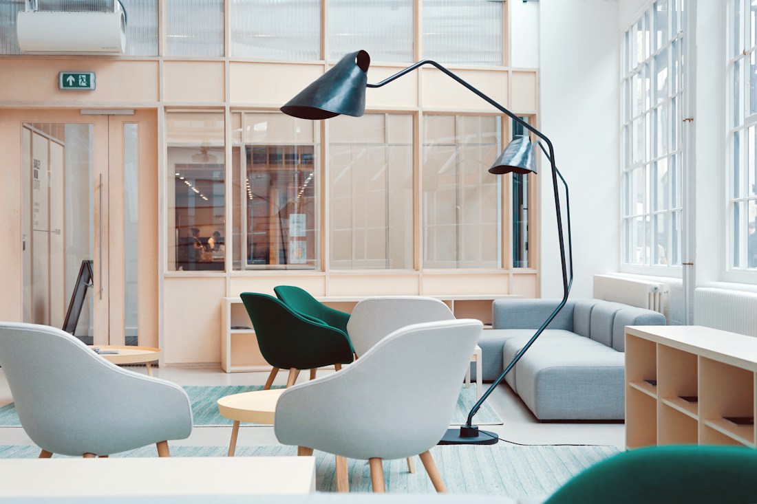 Professional team workspace